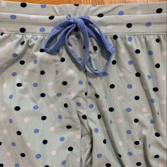 George Peached Jersey Jogger Turquoise Polka Dot Pyjama Size Medium - Picture 2 of 5